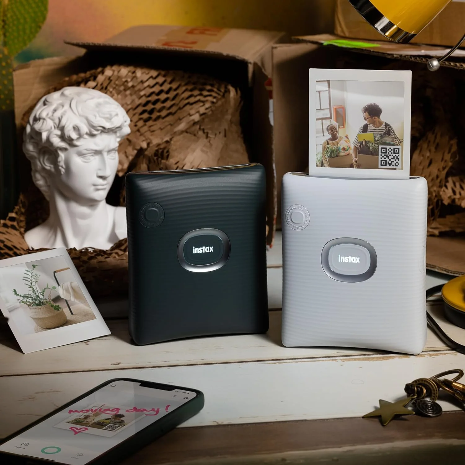 Fujifilm Instax Square Link Smartphone Printer (White ) + Instax Mini Pal Camera (White ) Gift🎁 - Image 6