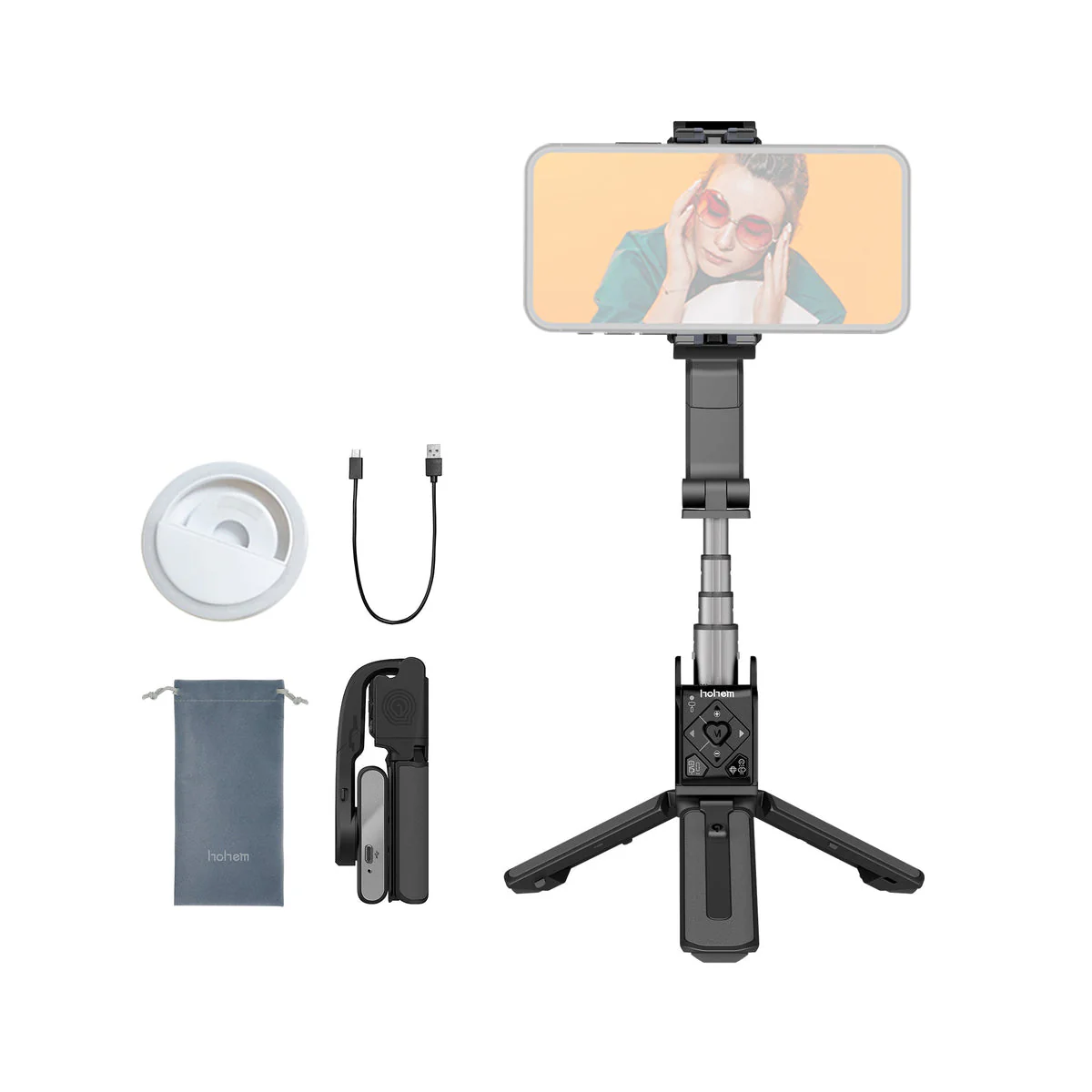 Hohem iSteady Q 4-in-1 Gimbal Stabilizer – Selfie Stick, Tripod & Smart Auto Tracking for Smartphones - Image 5
