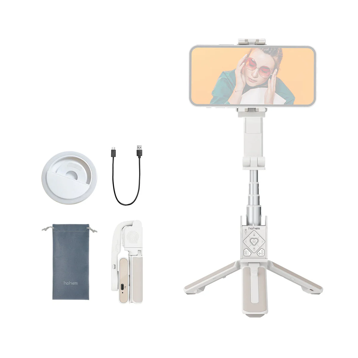 Hohem iSteady Q 4-in-1 Gimbal Stabilizer – Selfie Stick, Tripod & Smart Auto Tracking for Smartphones - Image 6