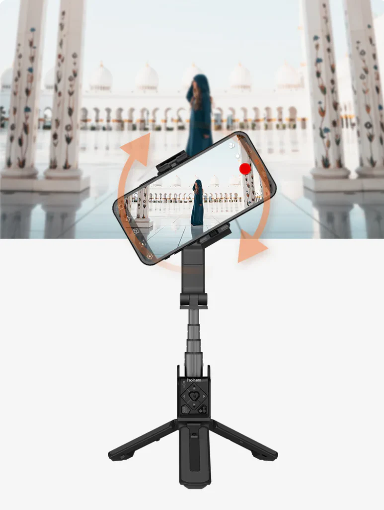 Hohem iSteady Q 4-in-1 Gimbal Stabilizer – Selfie Stick, Tripod & Smart Auto Tracking for Smartphones - Image 7