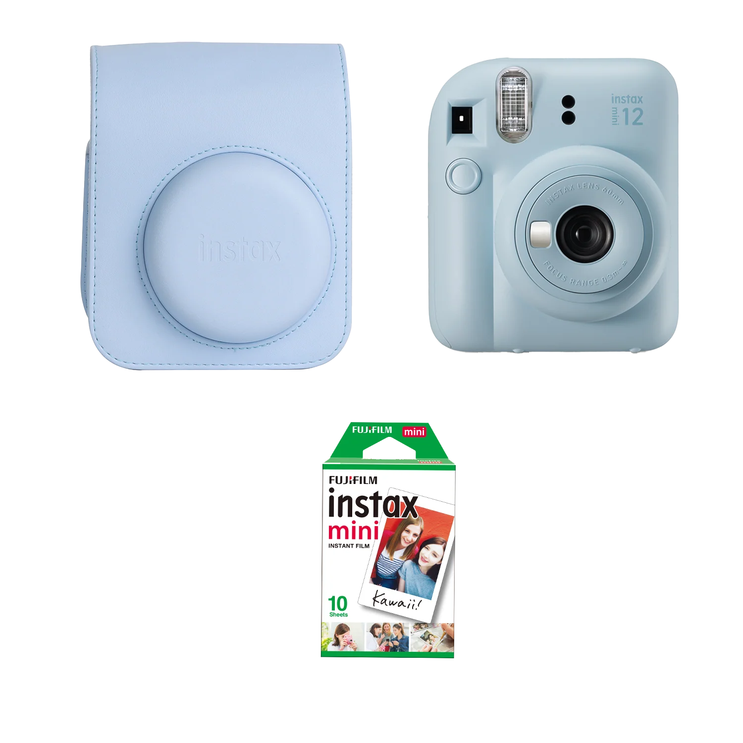 Instax Camera Mini 12 Bee Happy Pack (Pastel Blue)