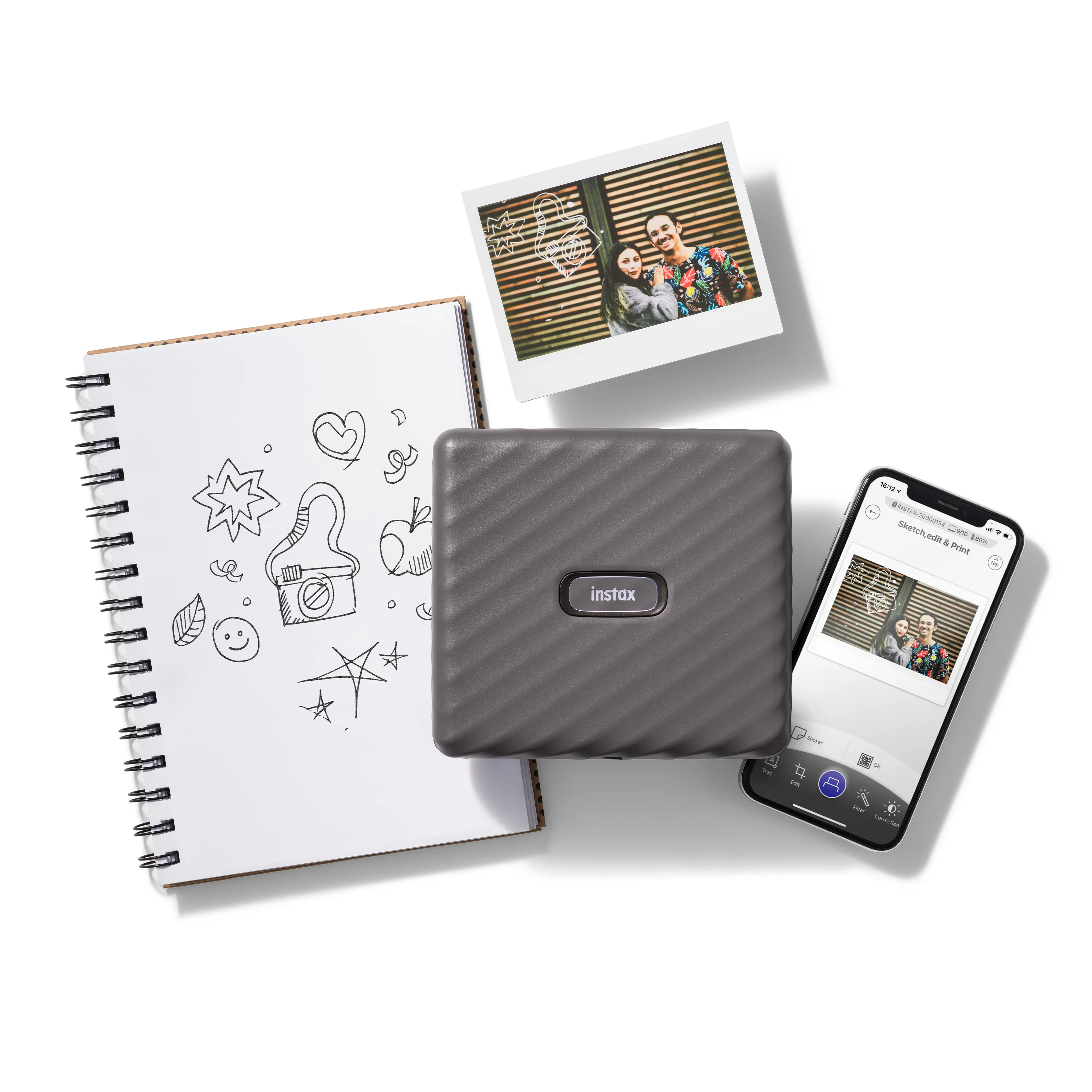 Instax Link Wide Smartphone Printer (Mocha Gray)+Instax Mini Pal Digital Camera (black) Gift🎁 - Image 7