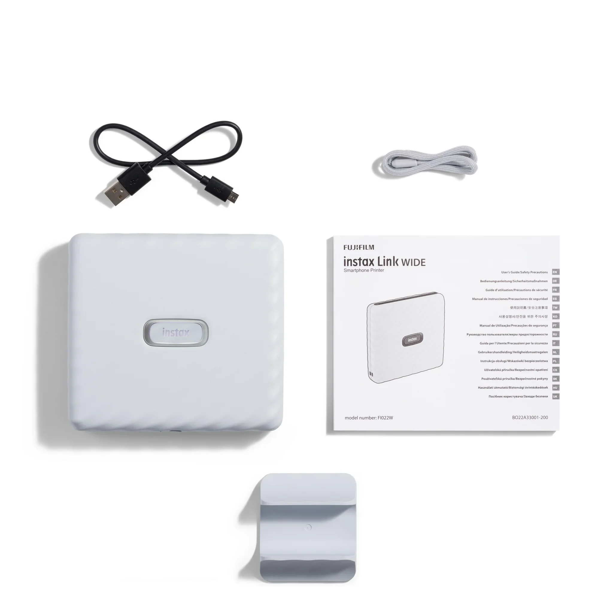 Instax Link Wide Smartphone Printer (White) + Film Pack - Image 8