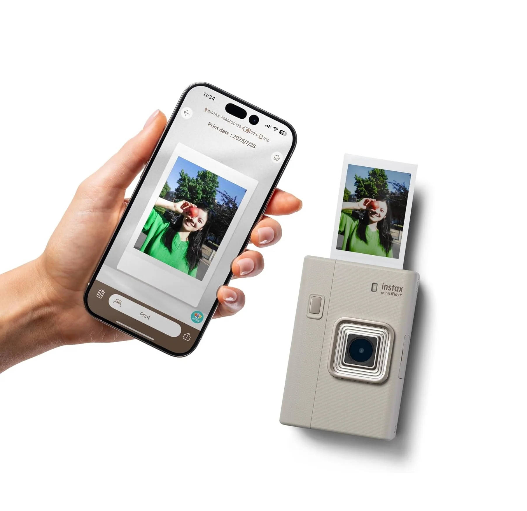 Instax Mini LiPlay+ Hybrid Digital Camera for Instant Movies and Photo Printer, with 6 x 4 cm Rear LCD Screen, Audio Recording Capabilities, Dual Cameras - Main Selfie and Wide Angle - Image 4