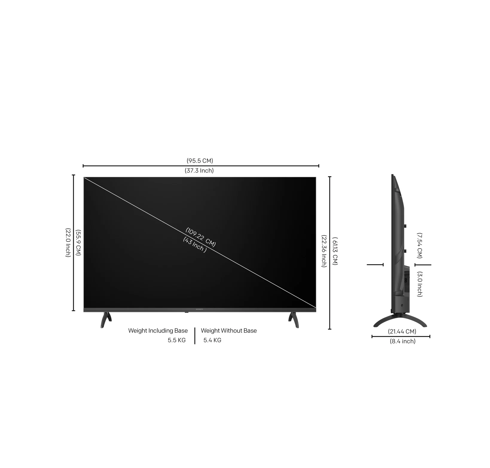 SKYWORTH 43E5000G - 43" 2K LED TV (Coolita 3.0) - Image 4