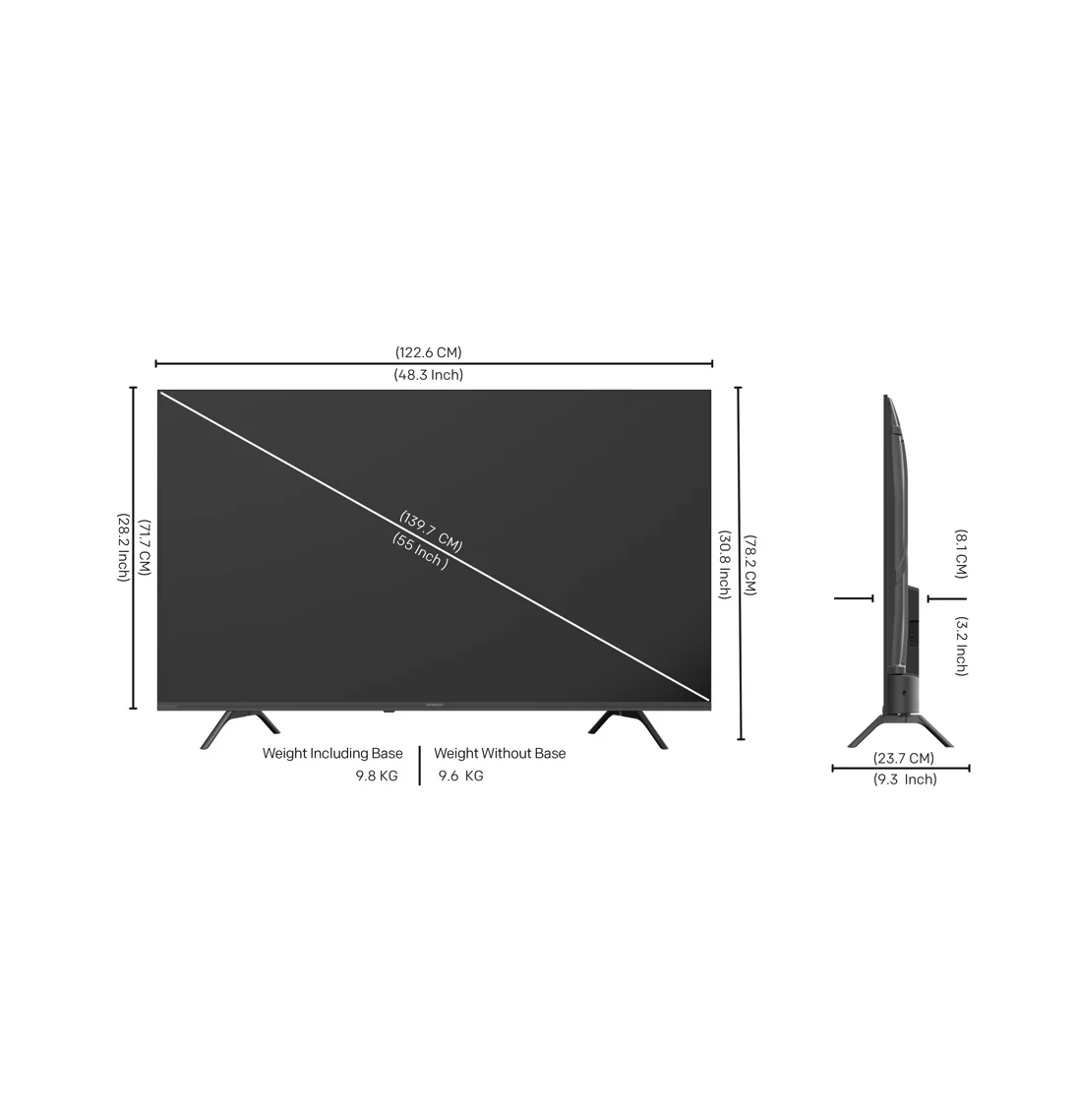 SKYWORTH 55G6520G - 55" UHD 4K LED TV (Google TV) - Image 4