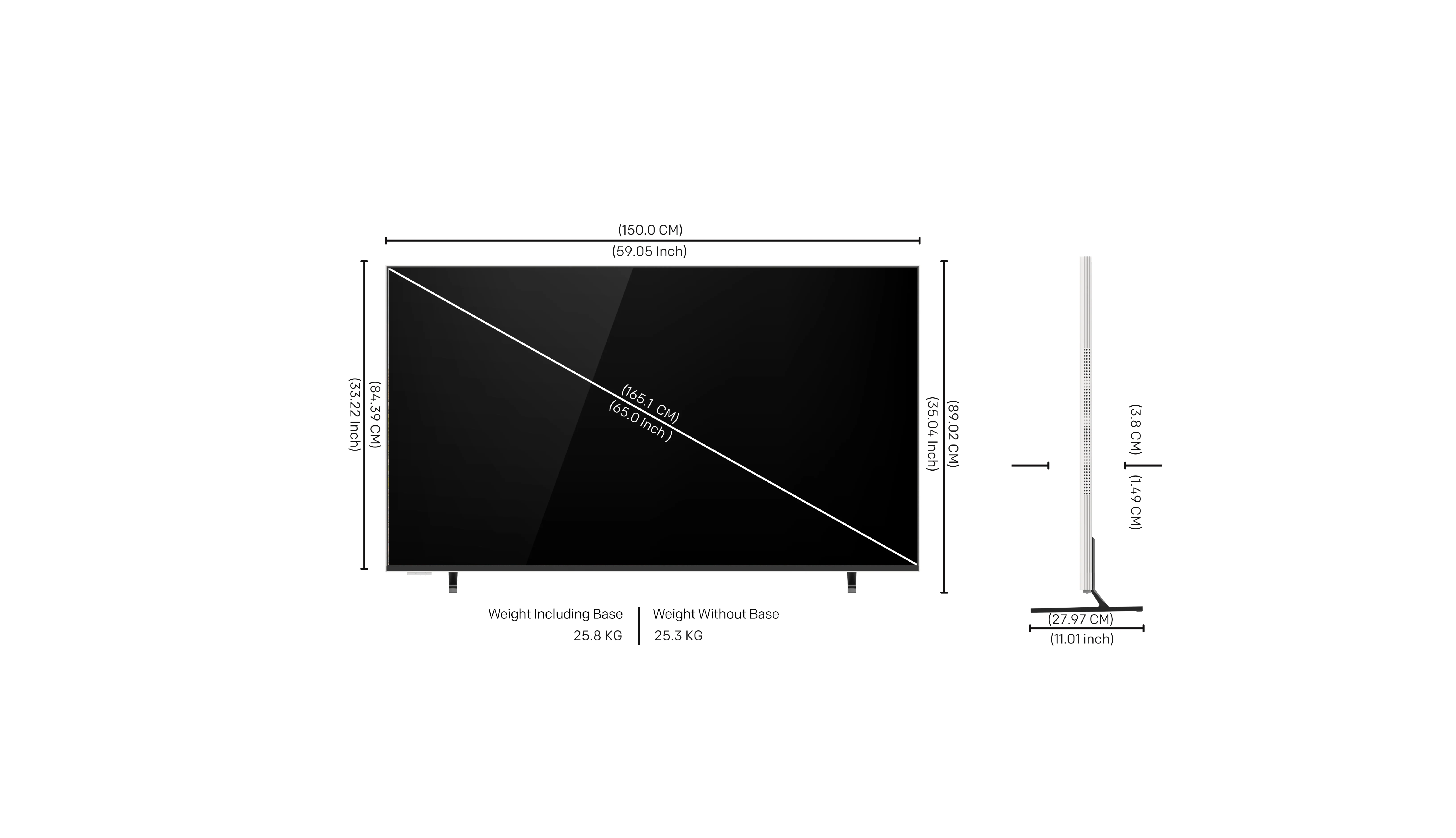 SKYWORTH 65LN70G - 65" 4K QLED, Frame+ TV, Matt Screen, Art Mode (Google TV) - Image 4
