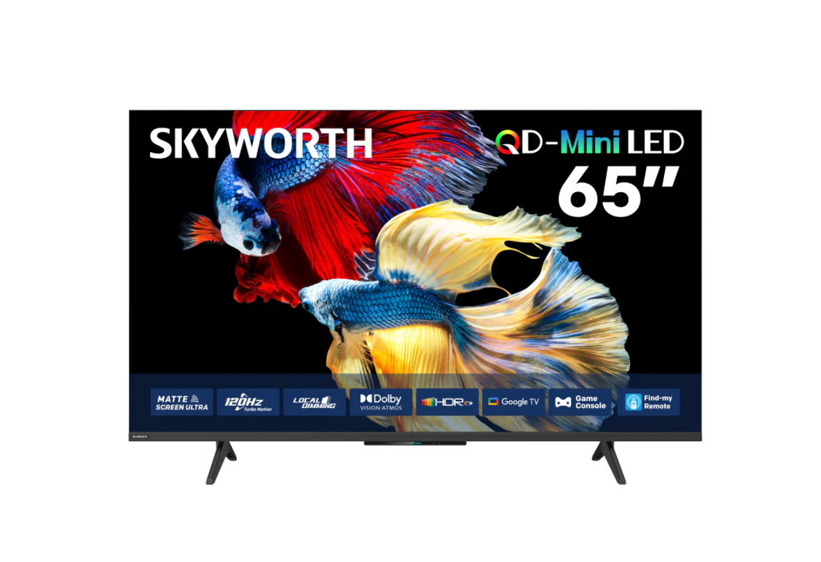 SKYWORTH 65X6600H- 65" QD-Mini LED, MATT Screen, (120 HSR) Hz (Google TV)
