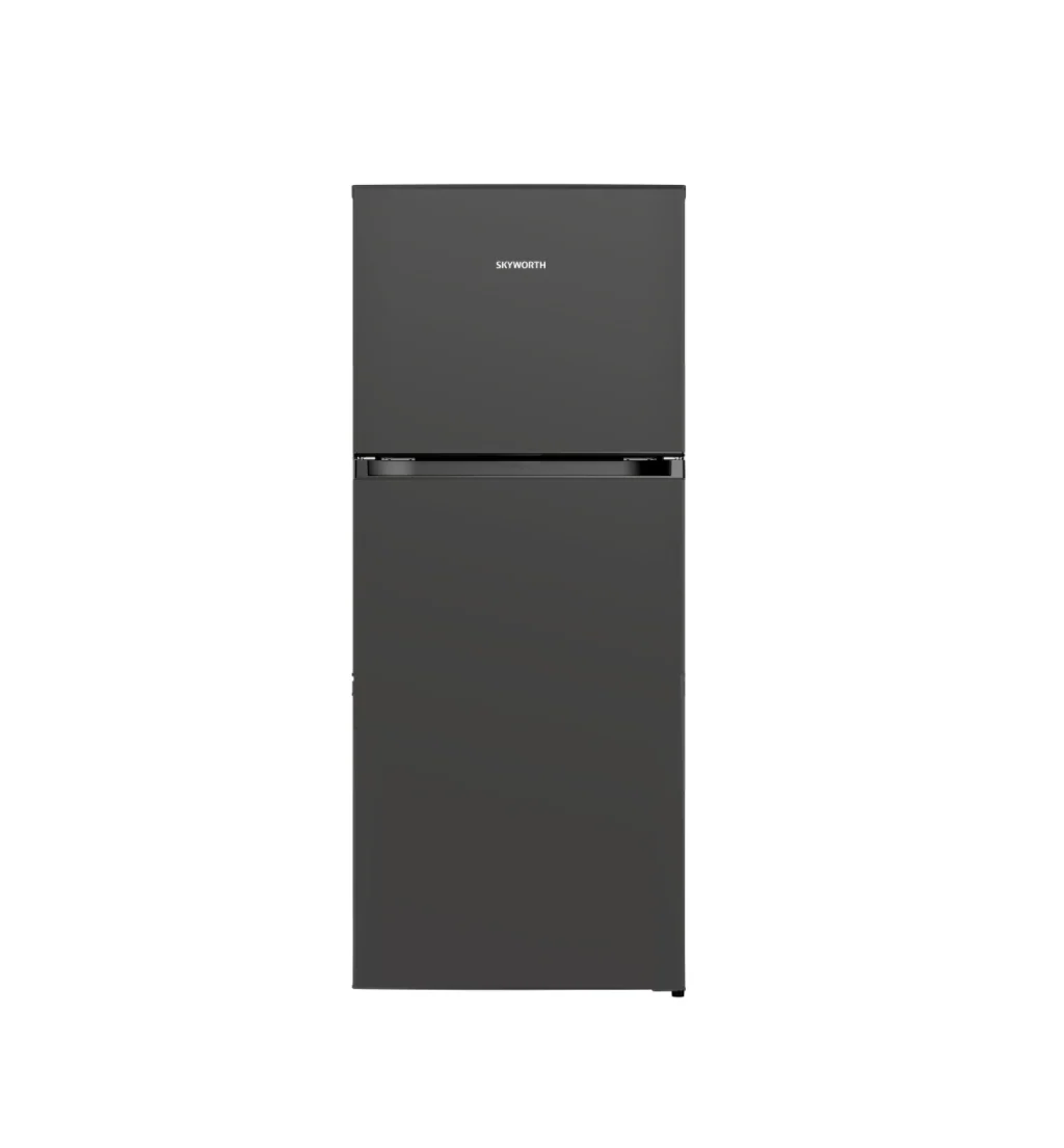 SKYWORTH SRD-495WTPa - Double Door Refrigerator 14.6 CuFt (Ref 11.2+Freeezer 3.4 CuFt), Inverter, NO Frost,  NET-412L (316L+96L) - Silver