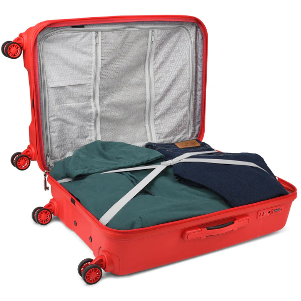 VIP CityScape Plus 8 Wheel Hard Luggage TSA Lock Medium-67cm 3.4kg (Red) - Image 4