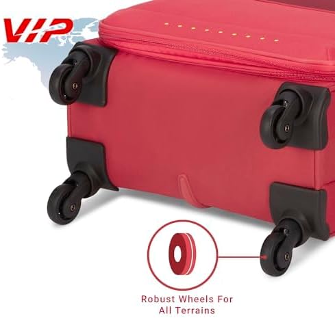 VIP EVOLVE PLUS 4Wheel, Soft Luggage , TSA, Expandable , L-79-LARGE (RED) - Image 5