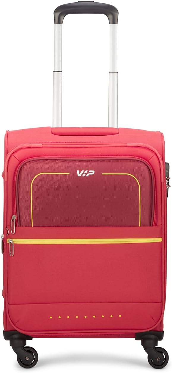 VIP EVOLVE PLUS 4Wheel, Soft Luggage , TSA, Expandable , M-69 MEDIUM (RED)