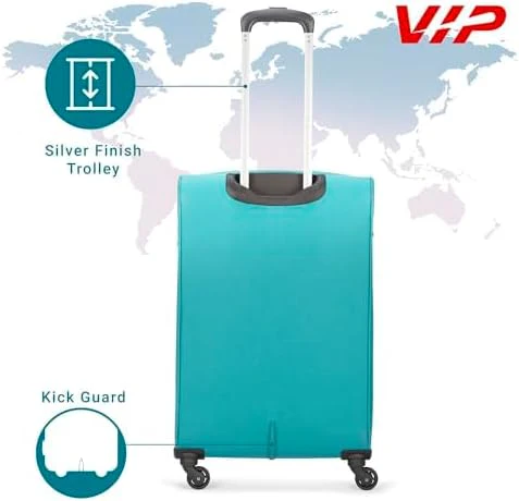VIP EVOLVE PLUS 4Wheel, Soft Luggage , TSA, Expandable , Set of 3pcs (BLUE) - Image 3