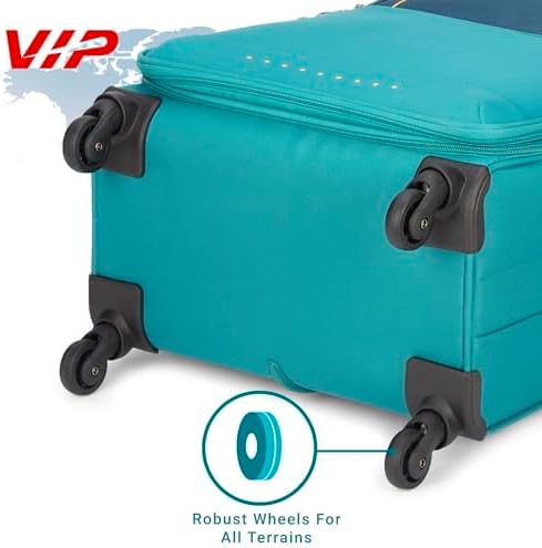 VIP EVOLVE PLUS 4Wheel, Soft Luggage , TSA, Expandable , Set of 3pcs (BLUE) - Image 4