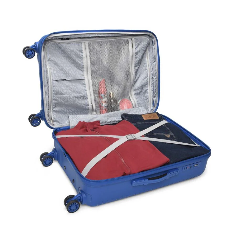 VIP Karl Plus Expandable 8 Wheel Hard Luggage TSA Lock Expandable Medium-66cm 3.7kg(Blue) - Image 5