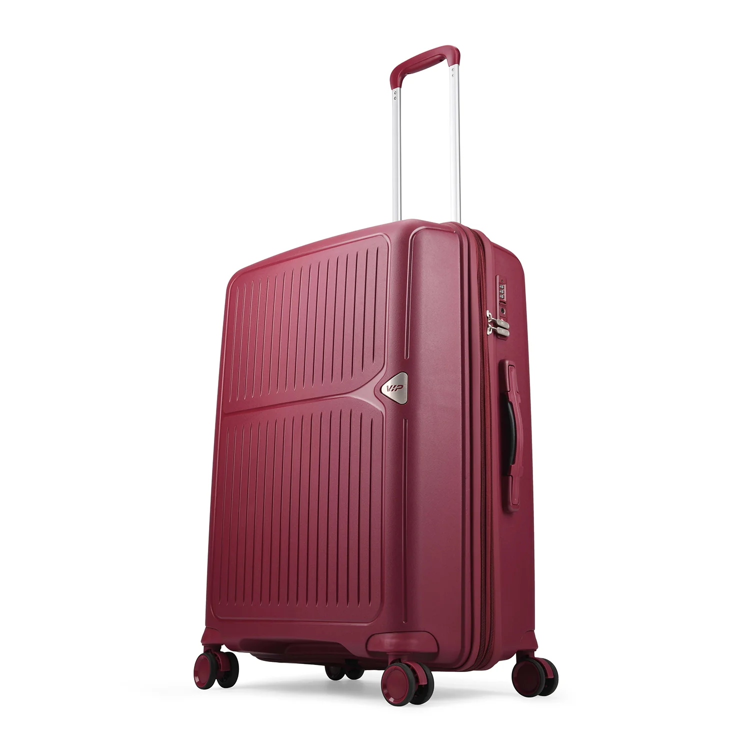 VIP Locus-Max 8 Wheel Hard Luggage TSA Lock Expandable (Cabin Size) (MAROON)-3PCS SET - Image 3