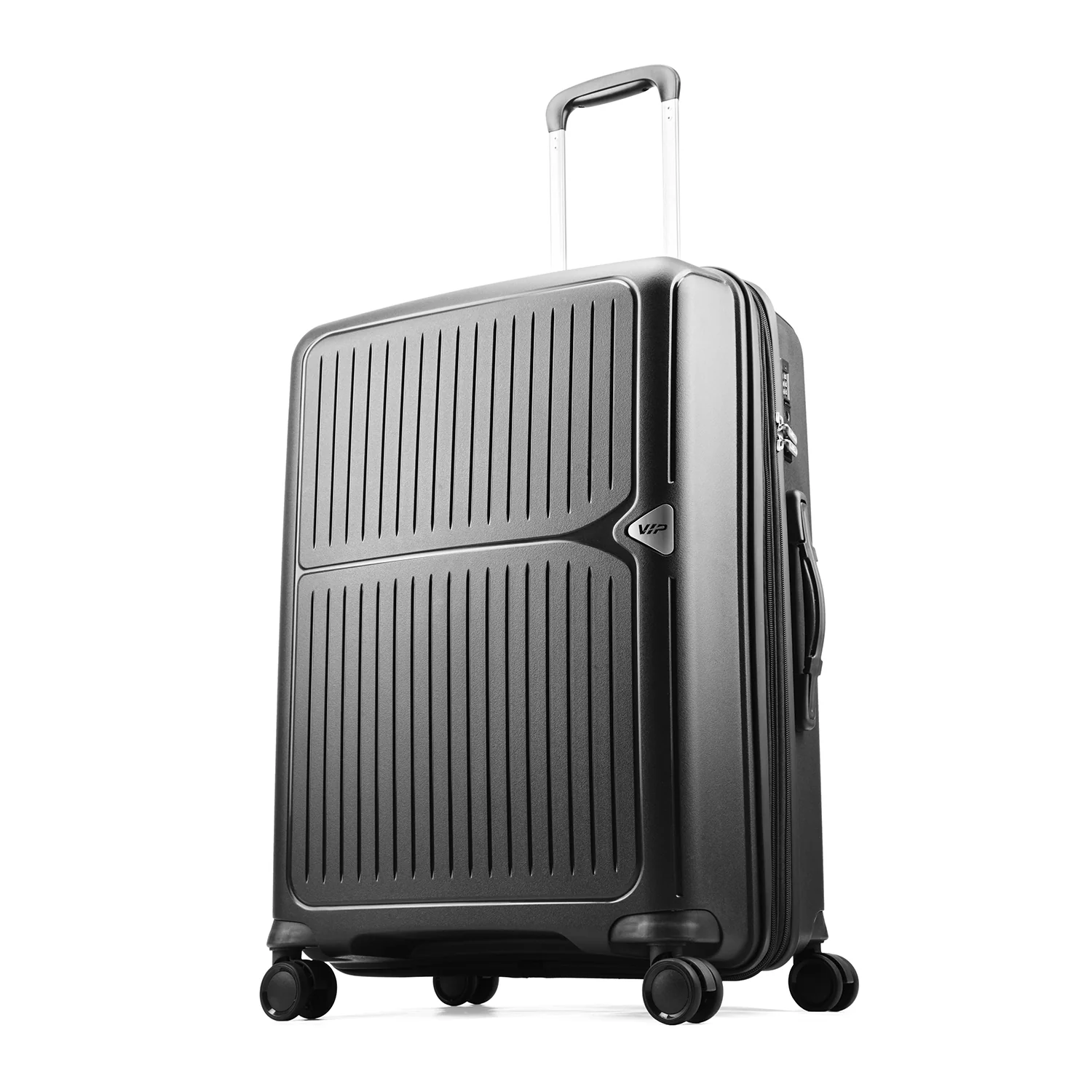 VIP Locus-Max 8 Wheel Hard Luggage TSA Lock Expandable Medium-67cm 3.7kg (Black) - Image 2