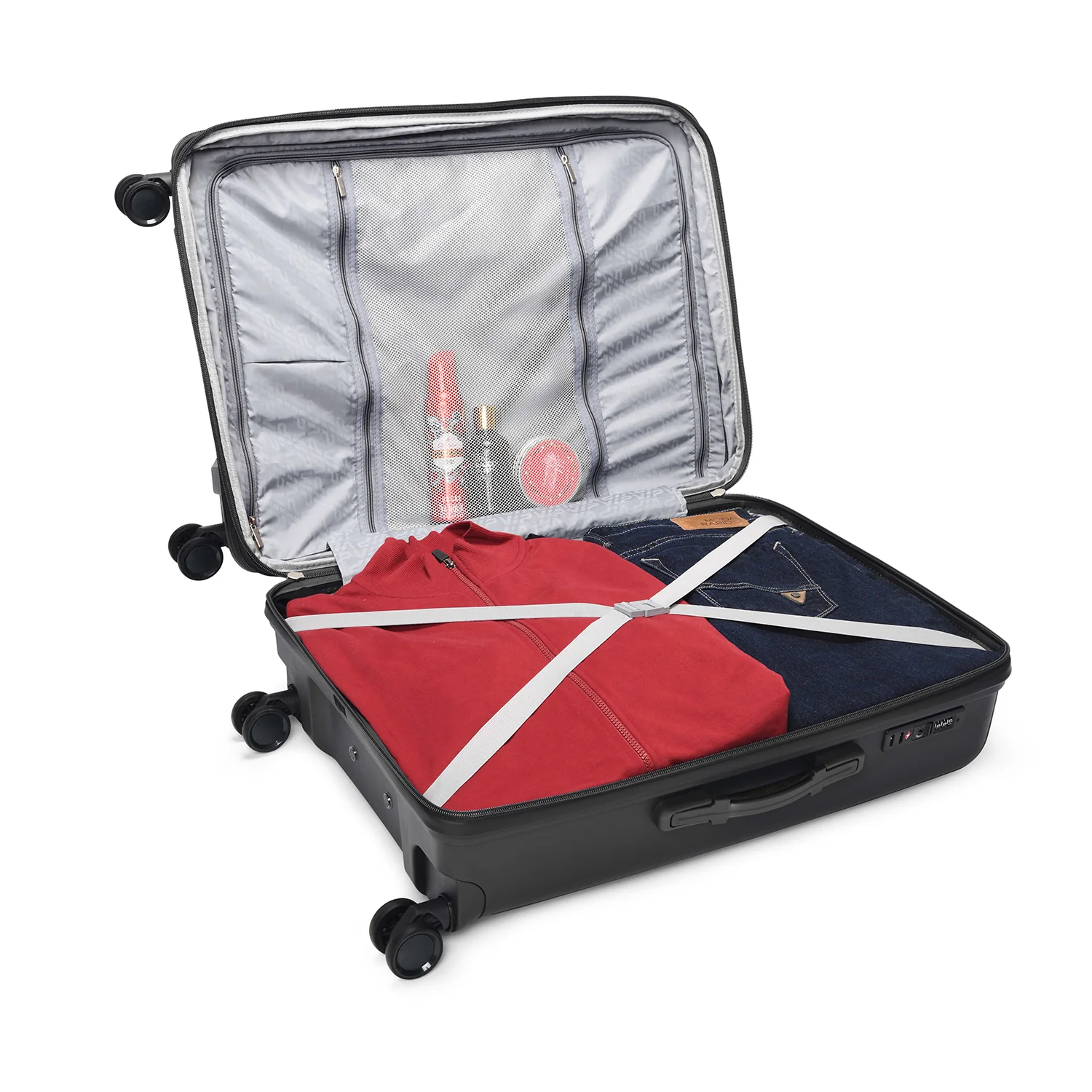 VIP Locus-Max 8 Wheel Hard Luggage TSA Lock Expandable (Cabin Size) (BLACK)-3PCS SET - Image 5