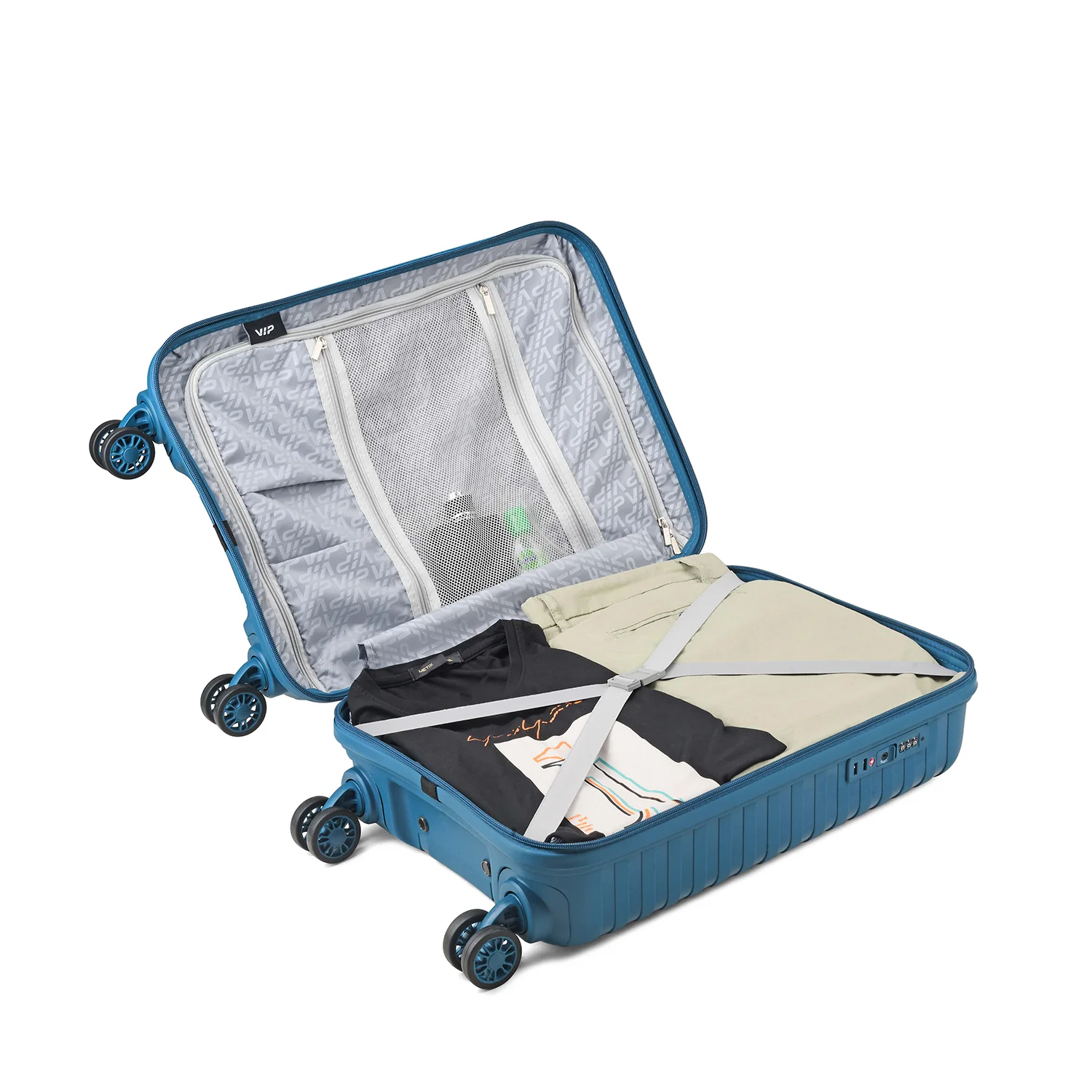 VIP QUEST PLUS 8 Wheel Hard Trolley Flushed TSA Lock (Cabin Size) Small-55cm 2.8kg (TEAL) - Image 5