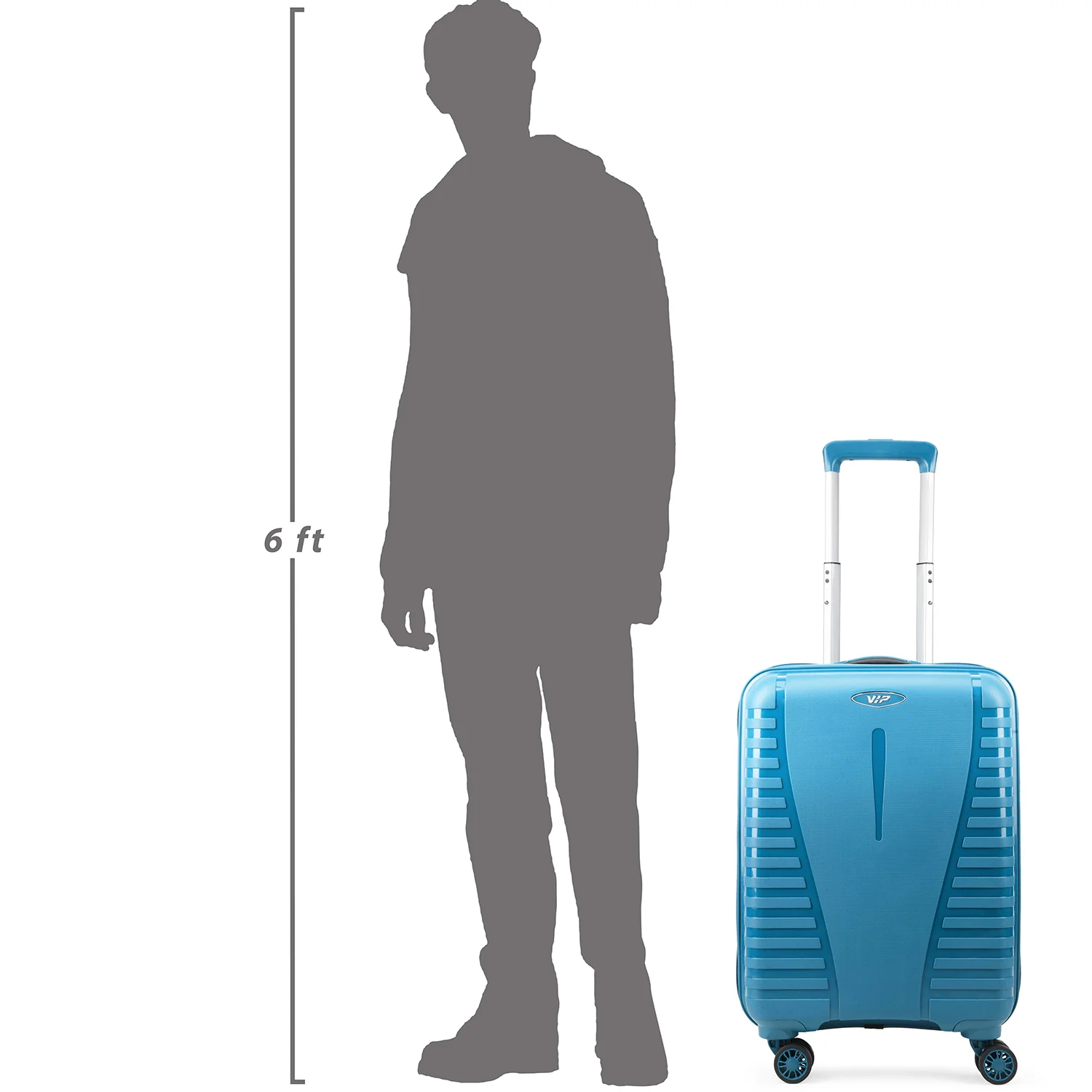 VIP QUEST PLUS 8 Wheel Hard Trolley Flushed TSA Lock (Cabin Size) Small-55cm 2.8kg (TEAL) - Image 7