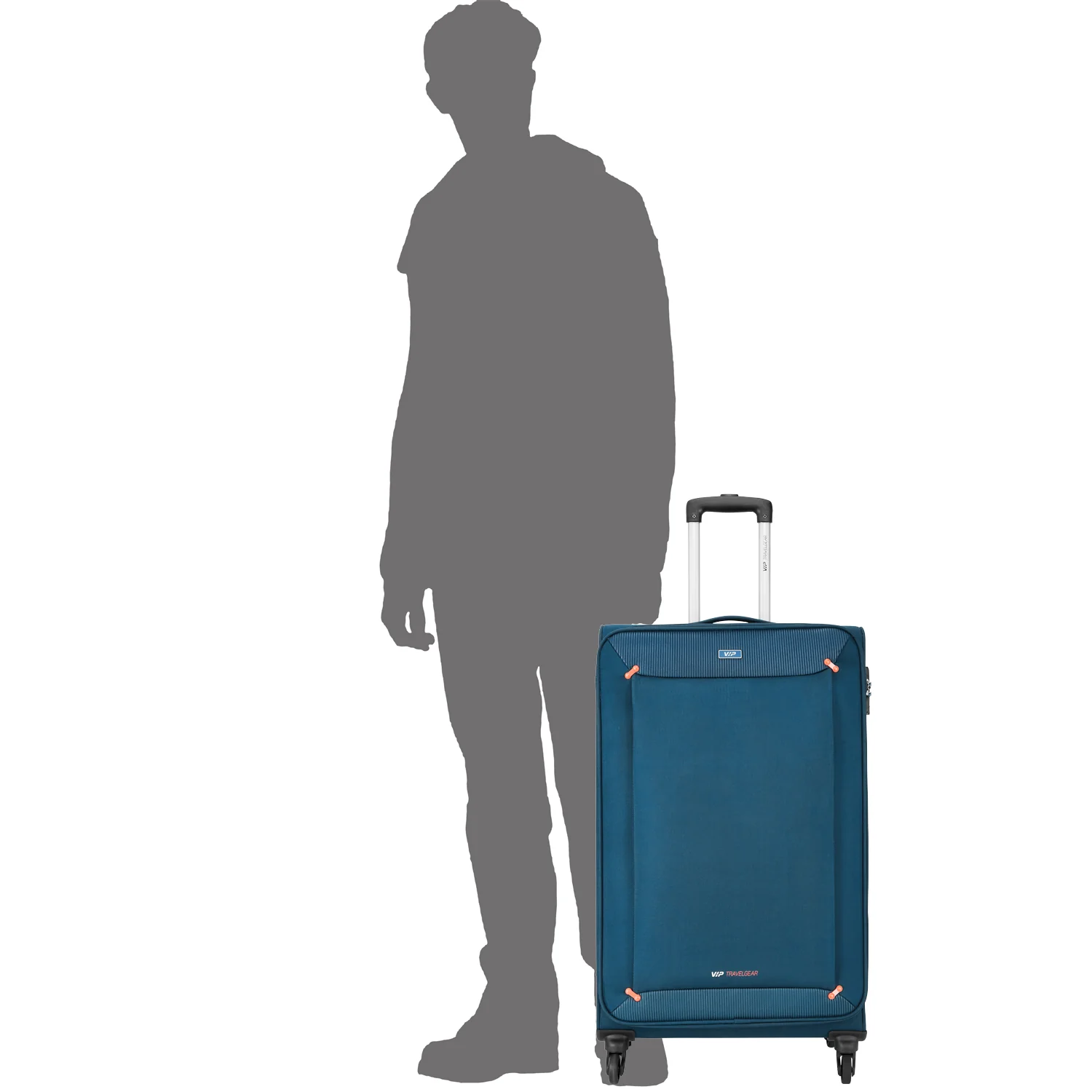 VIP STAPLE PLUS 4W Soft Trolley 57cm -Small (BLUE) - Image 6