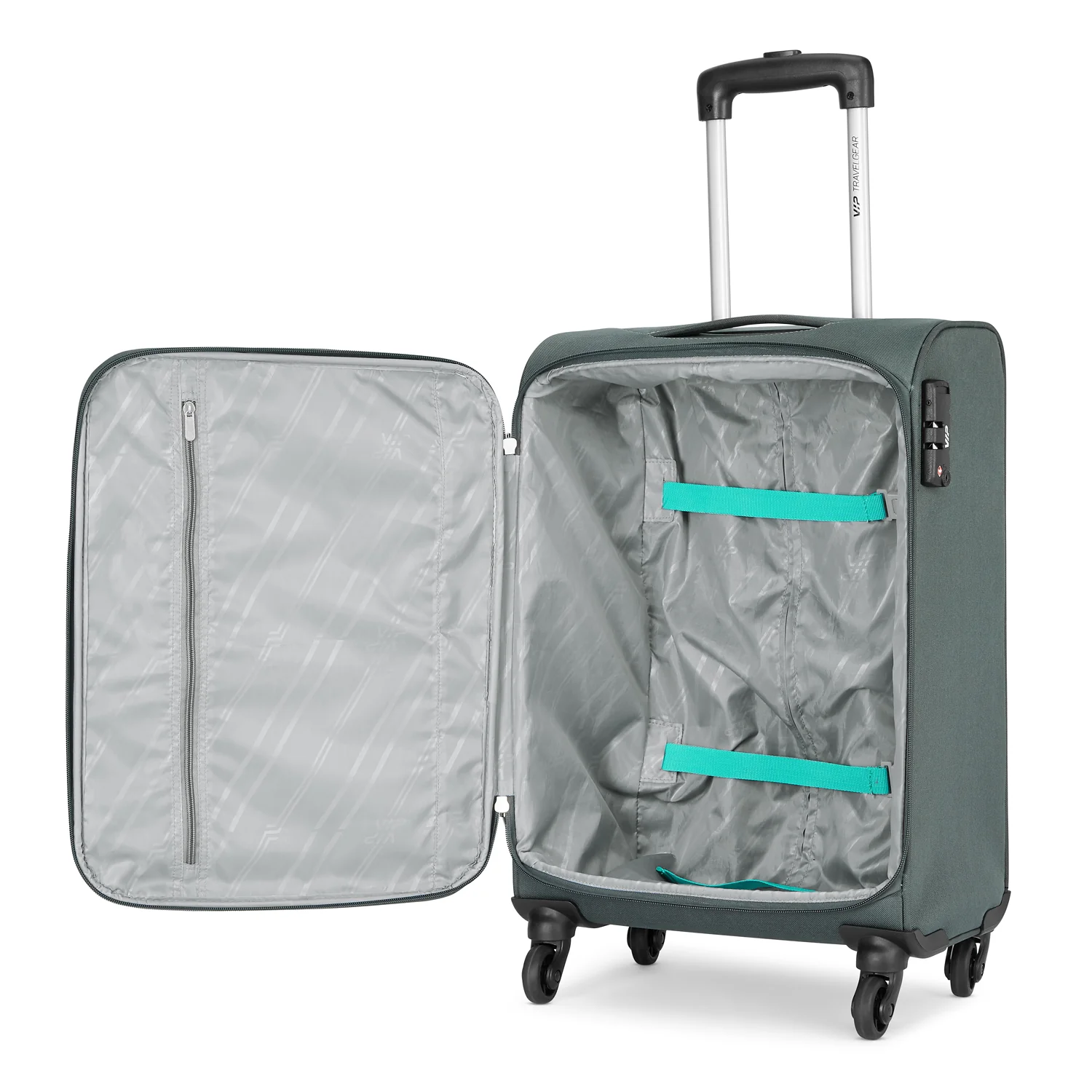 VIP STAPLE PLUS 4W Soft Trolley 57cm -Small (Grey) - Image 5