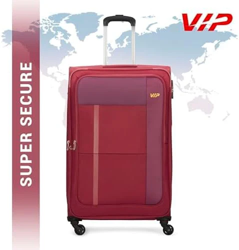 VIP TORONTO PLUS 4Wheel, Soft Luggage , TSA, Expandable , L-79-LARGE (RED) - Image 3