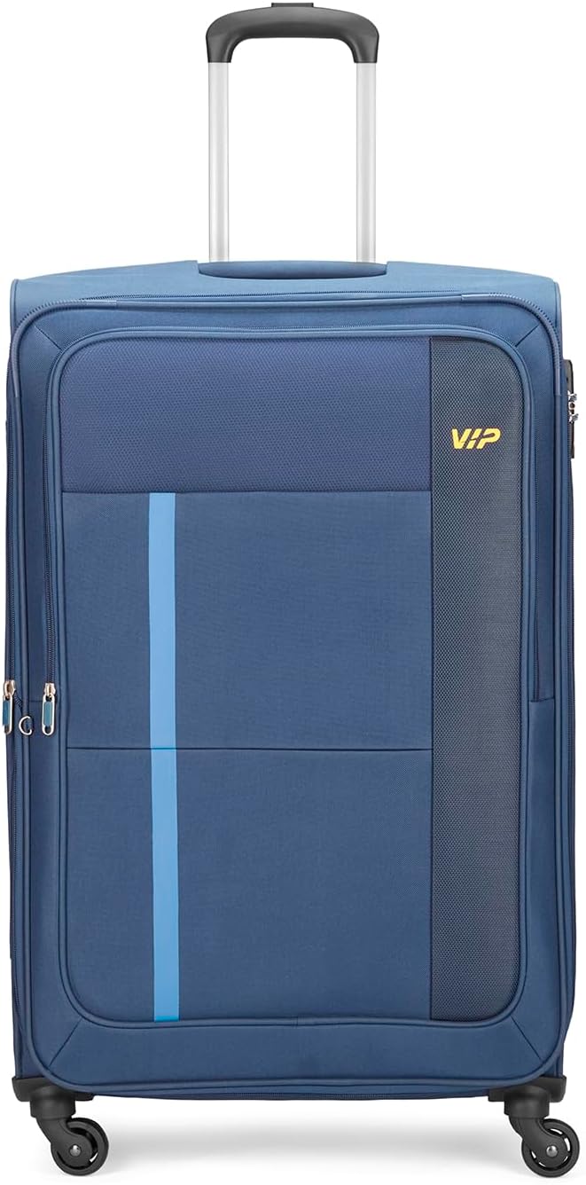 VIP TORONTO PLUS 4Wheel, Soft Luggage , TSA, Expandable , L-79-MEDIUM (Blue)