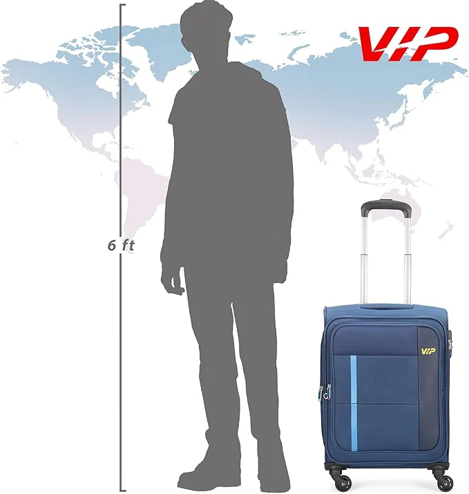 VIP TORONTO PLUS 4Wheel, Soft Luggage , TSA, Expandable , S-55-Small (Blue) - Image 6
