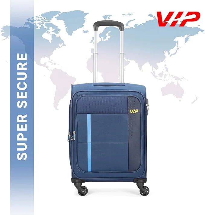 VIP TORONTO PLUS 4Wheel, Soft Luggage , TSA, Expandable , S-55-Small (Blue) - Image 7