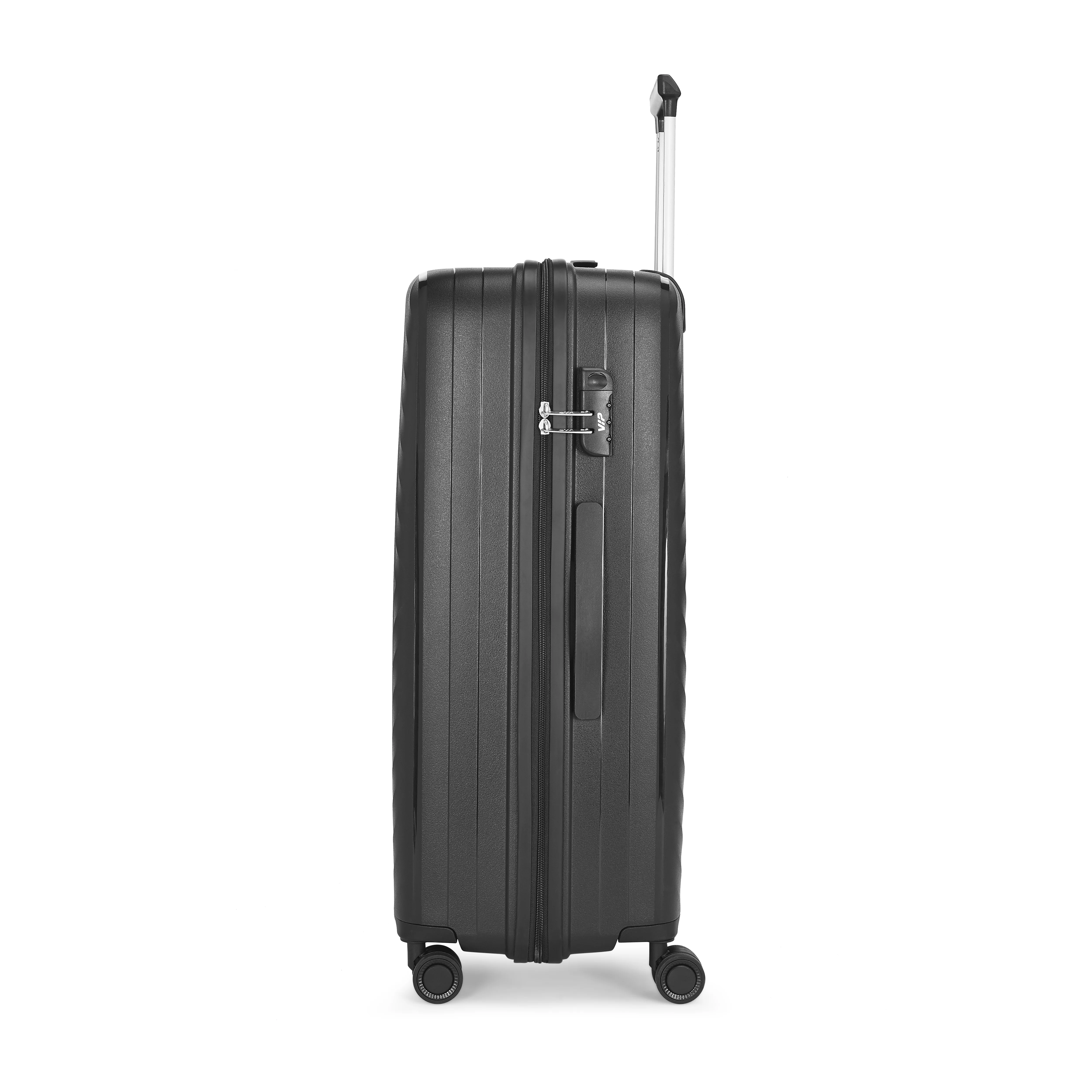 VIP Unisex Quad Hard Shell Spinner Wheels Luggage, BLACK, 30x51x76-L - Image 3