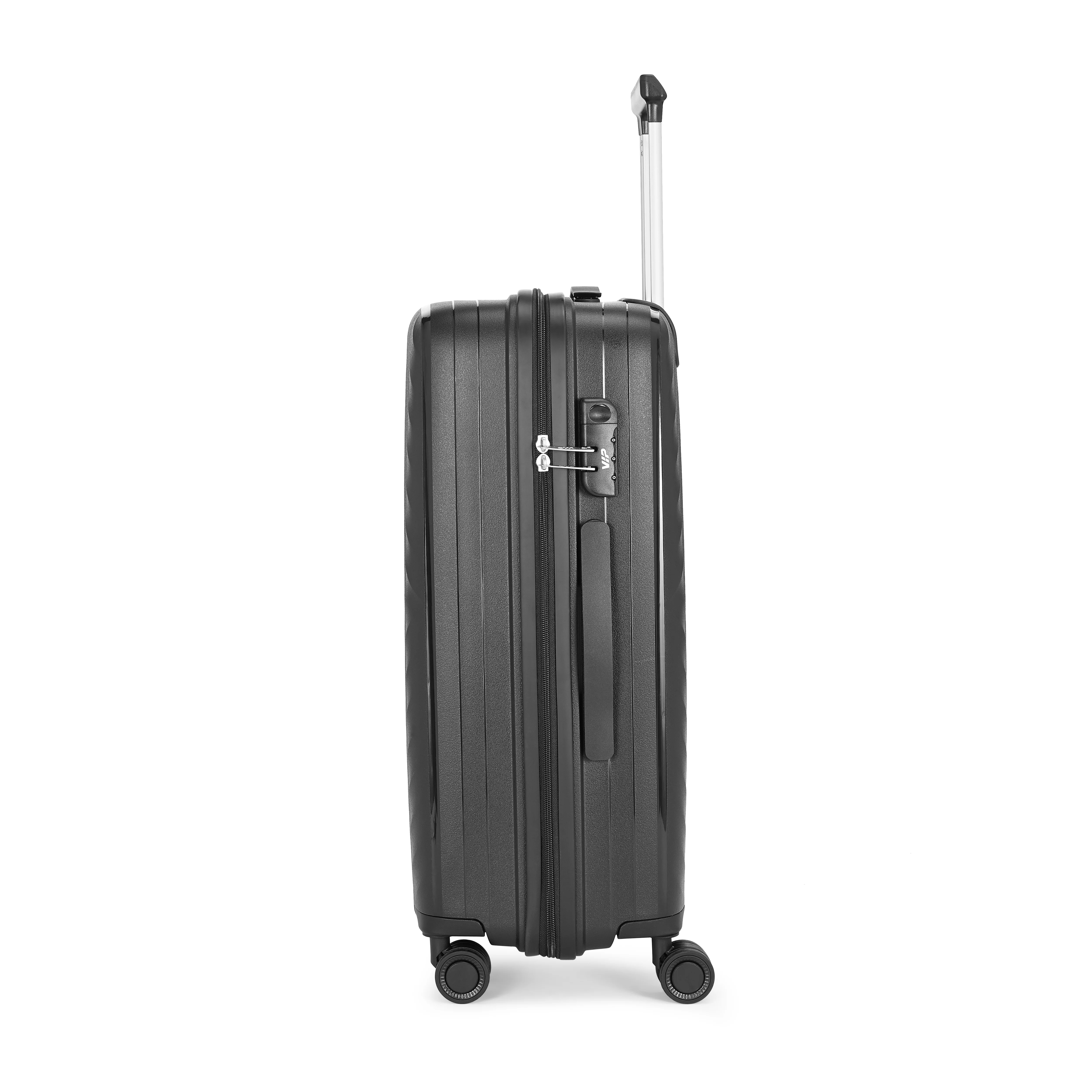VIP Unisex Quad Hard Shell Spinner Wheels Luggage, BLACK,44.5 x 52 x 66-M - Image 3