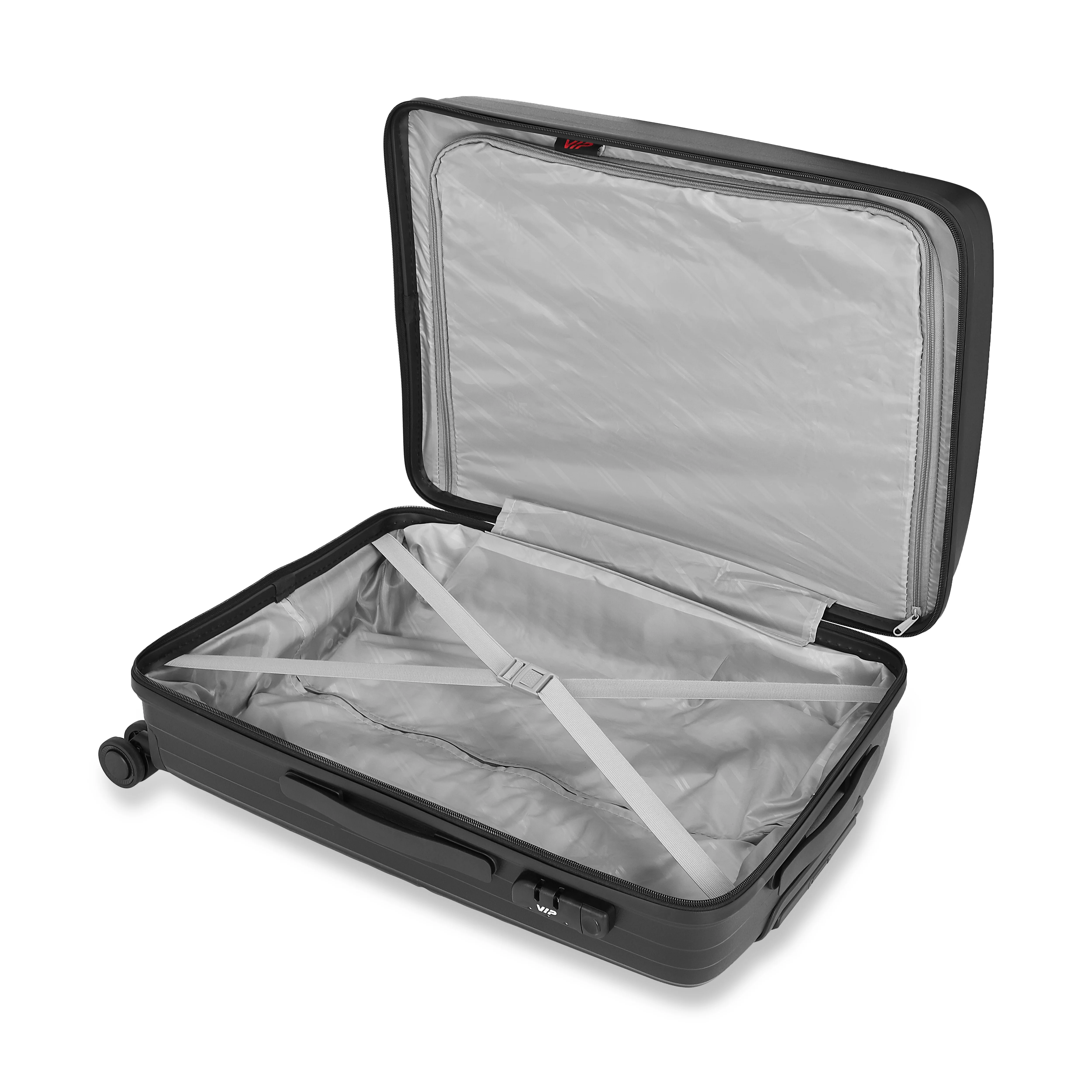 VIP Unisex Quad Hard Shell Spinner Wheels Luggage, BLACK,44.5 x 52 x 66-M - Image 4