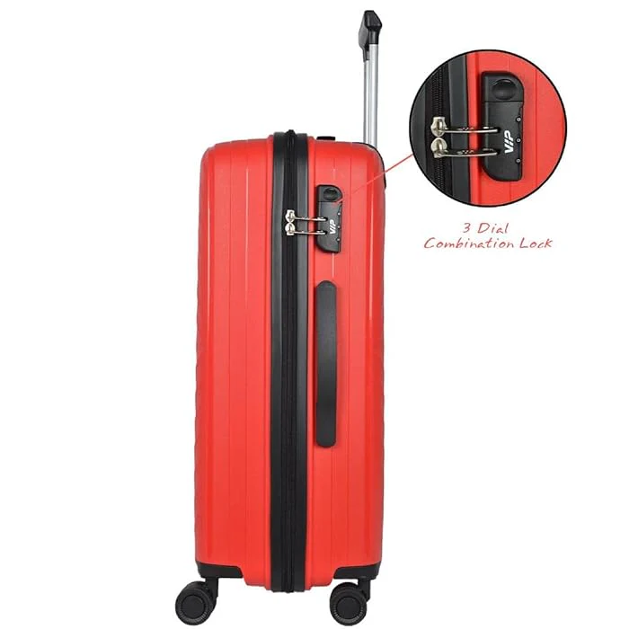 VIP QUAD 4W Hard Trolley-3PCS SET (RED) - Image 5