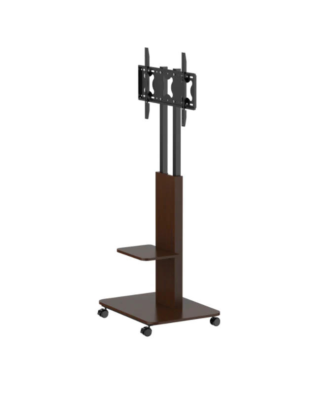 EMDICO (YW01) - Wooden Flat TV Floor Rolling TV Stand for 32-65 inch TVs - Image 3